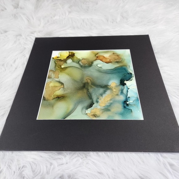 Original Alcohol Ink on Grafix & Matted in Black - Picture 3 of 7